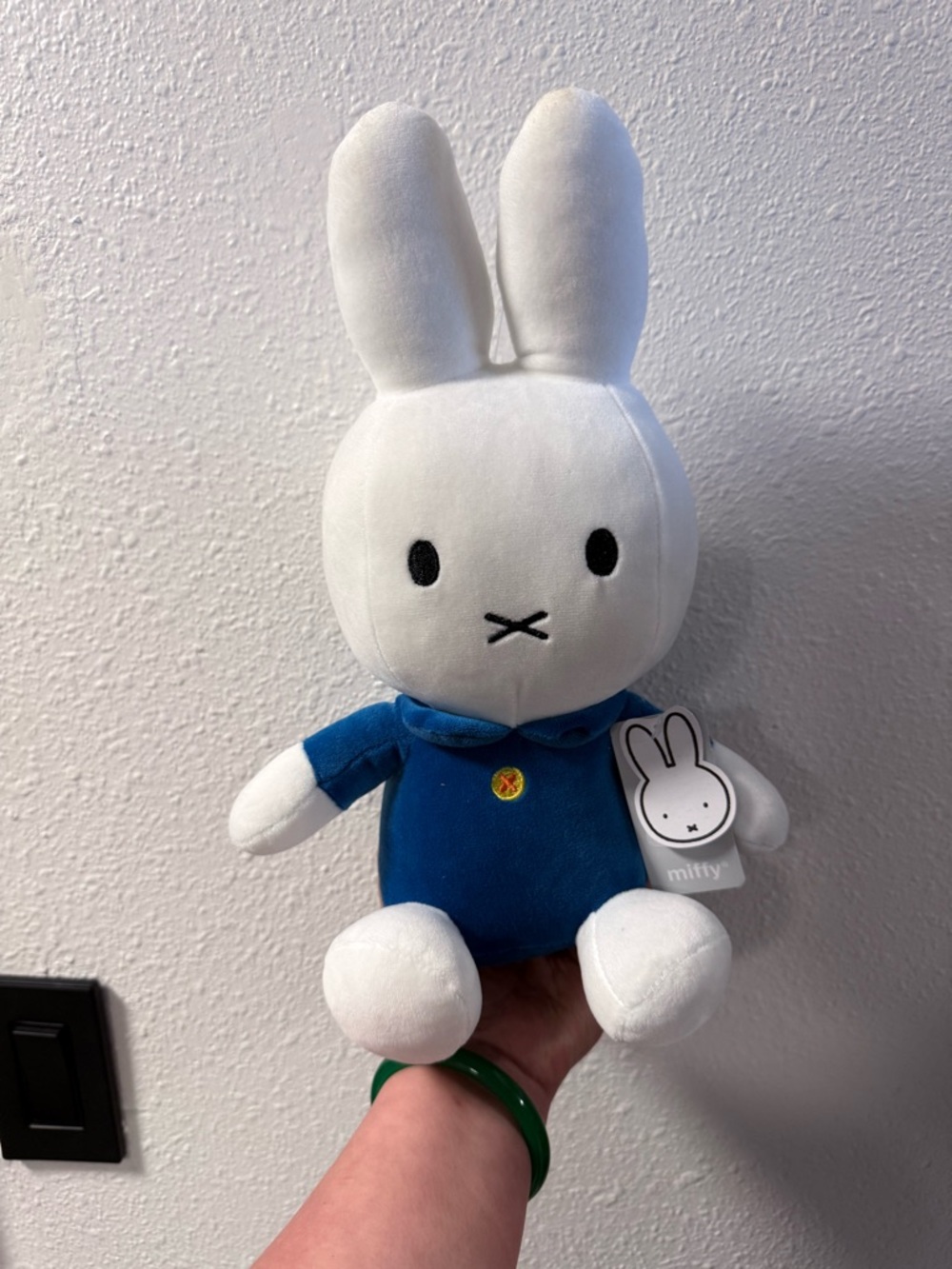 Miffy White Plush Bunny with Blue Outfit - Official Character Plush 12 Inch